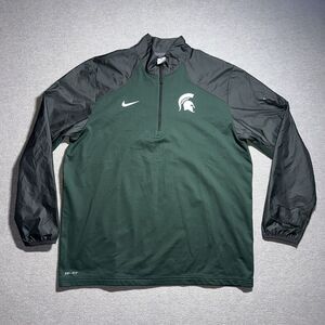 Nike Michigan State Spartans 1/4 Zip Pullover Men's Xl  Sports Dri Fit NCAA